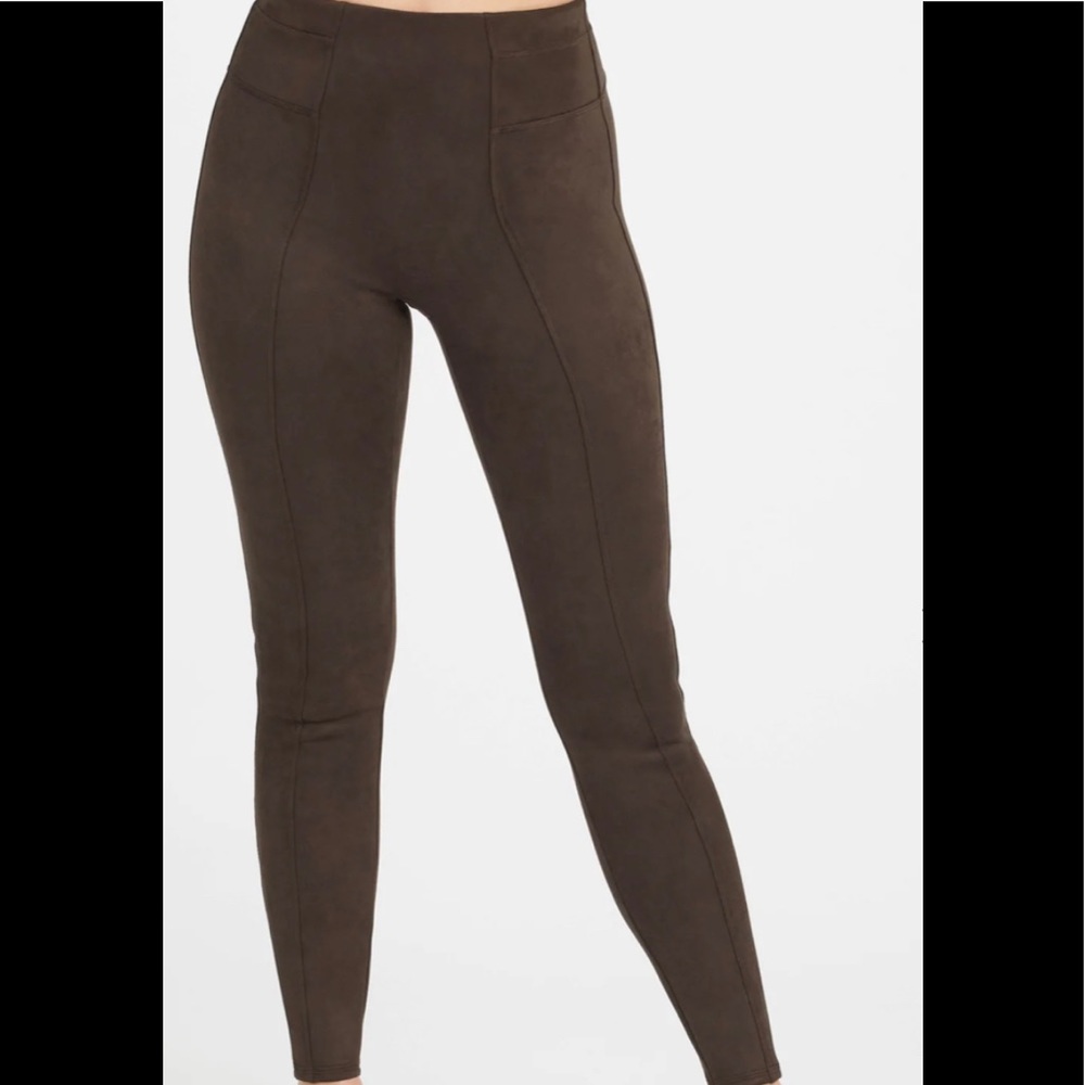 SPANX Faux Suede Leggings- NWOT chocolate brown Size: XL